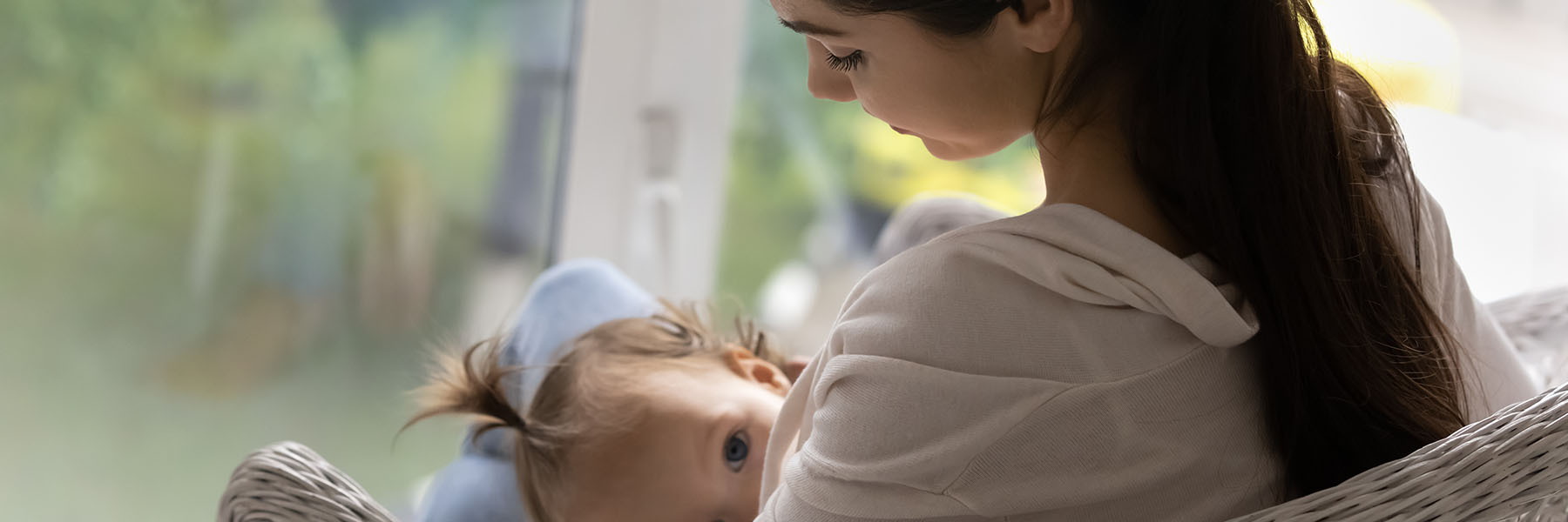 Mother holding baby