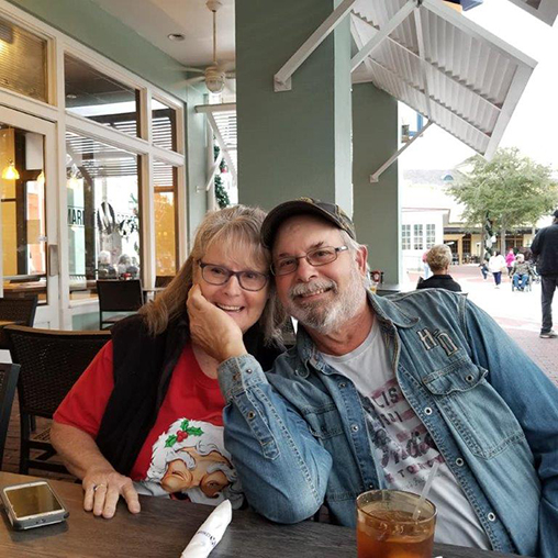 Judi Roberts and husband