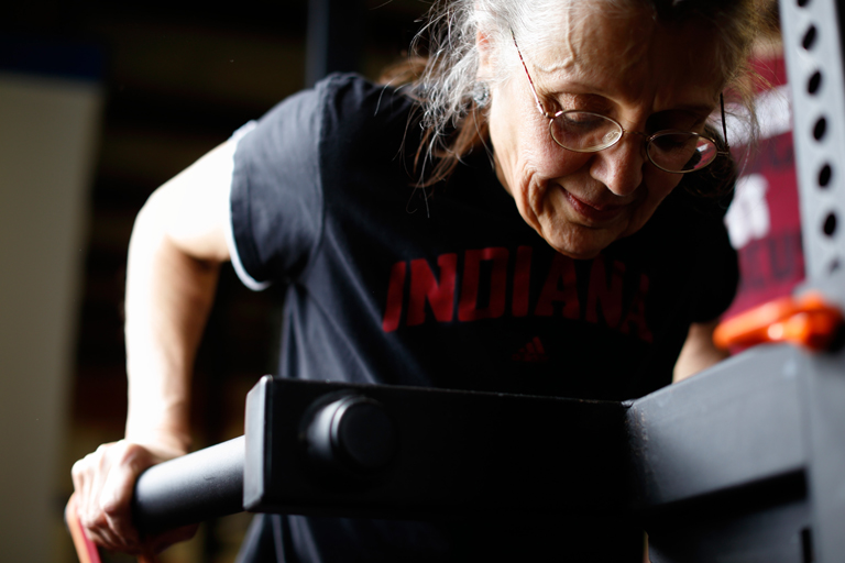 Linda exercising