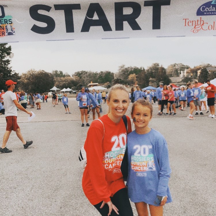 Melissa Williams and daughter at a marathon