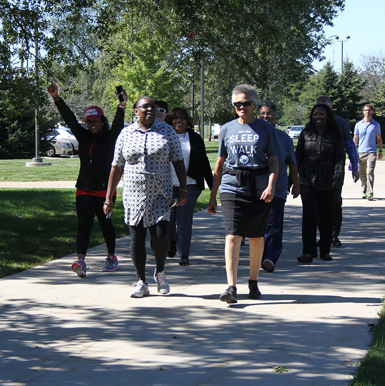 IUN affiliates out for a walk